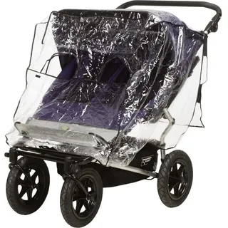 Playshoes Universal-Regen-Verdeck für Zwillingswagen in Transparent | Gr.: onesize