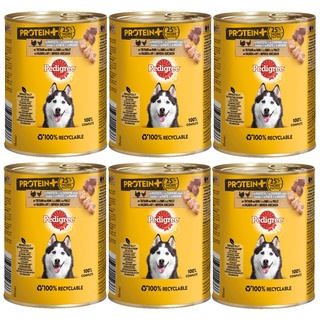 PEDIGREE Dose Protein+ in Pastete mit Truthahn und Huhn 6 x 800g