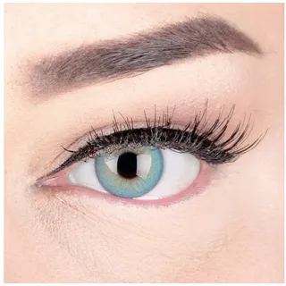 GLAMLENS Monatslinsen Sehr stark deckende und natürliche blaue Linsen "Elly Blue" blau