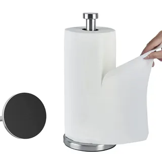 Küchenrollenhalter Stehend, Papierrollenhalter aus Edelstahl, Stabil Küchenrollenspender Küchenrollen Halter Aufbewahrung Organisator - Küchenrollenhalter Edelstahl