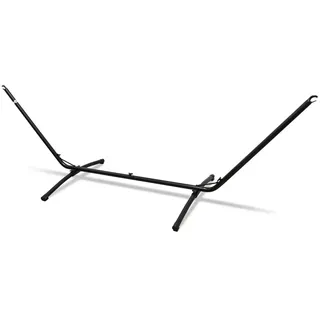 AMANKA Hängemattengestell 310 cm aus Stahl - 2 Personen Gestell für Stabhängematten bis 120 cm, Hängemattenständer bis 120 kg - Metallgestell für Garten und Terrasse schwarz