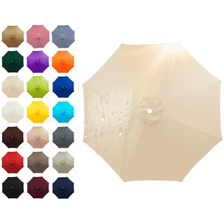 Sonnenschirm Ersatzbezug 6 Rippen/8 Rippen, Sonnenschirmbezug, Dicke und stark Marktschirm Ersatzabdeckung, 2.0/ 2.3/ 2.5/ 2.7/ 3.0/3.5/ 4 m (C,6 Rib/ 2.3 m)