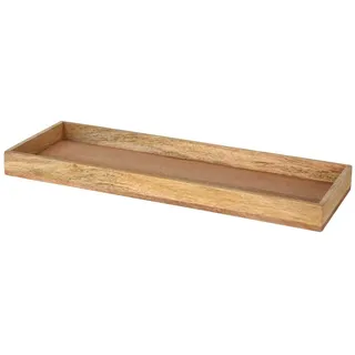 Spetebo XL Mangoholz Kerzentablett eckig - 50 x 18 cm - Deko Holztablett