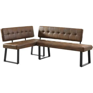 B&D home® Eckbank AKA – Esszimmerbank mit Lehne, beidseitig montierbar (Links/rechts), Kaltschaum-Polsterung, platzsparend, für Esszimmer, Küche & Flur, ca. 176x100 cm
