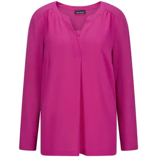 GOLDNER Elegantes Chiffonshirt mit Jersey-Details pink 50