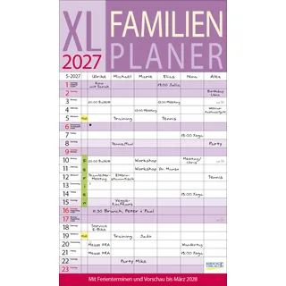 Korsch Verlag XL Familienplaner Weiß 2027