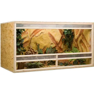 Holzkonzept OSB-Terrarium 150 x 80 x 80 cm Frontbelüftung für Reptilien
