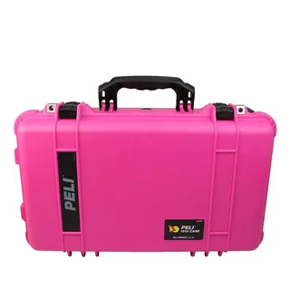 PELI 1510 Robuster Carry On-, Reise- und Outdoorkoffer, IP67 Wasser- und Staubdicht, 27L Volumen, Ohne Schaum, Pink (Rosa)/Schwarz - Sonderfarbe (begrenzte Stückzahl)