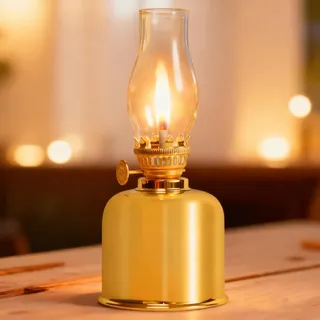 Petroleumlampe für Innenräume, Öllampe Laterne Metall, Öllampen aus Glas Retro Nostalgie Transparente Einstellbare Helligkeit Winddicht Dekorative Öllampe für Wohnzimmer Esszimmer
