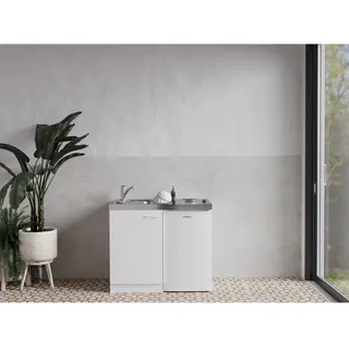 Respekta Miniküche Pantry 100S 100 cm Weiß