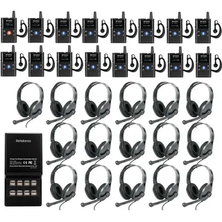 Retekess TT126 Two Way Factory Tour Guide System, Tour Guide Headset, Geräuschunterdrückung, 280M, Two Way Communication Headset, Klare Klangqualität, Speziell für Werksführungen Entwickelt