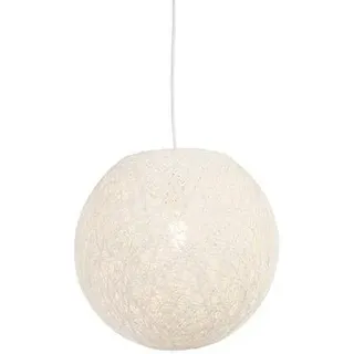 QAZQA Pendelleuchte im Landhausstil weiße Kugel 35cm - Corda