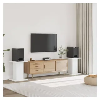 vidaXL Lautsprecherständer 2 Stk. Weiß 30x30x60 cm Holzwerkstoff