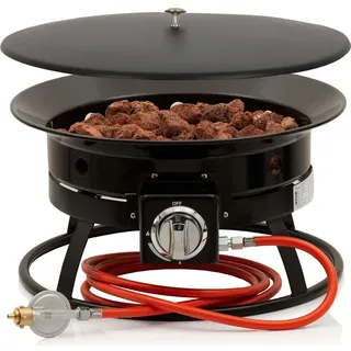 BBQ-Toro Gas Feuerstelle mit Lavasteinen | 48 cm - 12 kW Gasfeuerstelle