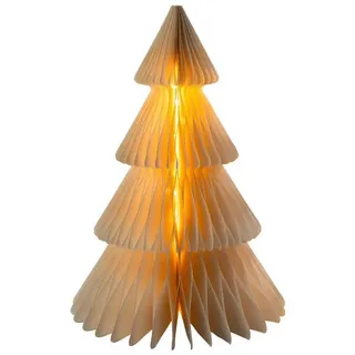 Trend-Center LED-Deko-Papier-Baum H 31,5 cm MARY, 22 x 31,5 cm - Weiß - Papier