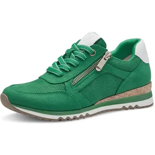 Damen Sneaker flach mit Reißverschluss Vegan, Grün (Leaf green com), 39 EU