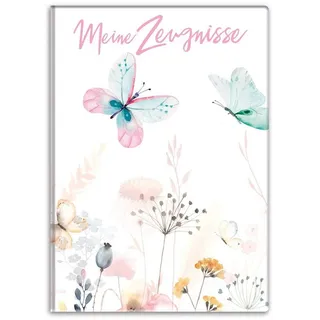 itenga Zeugnismappe 33105231, mit Motiv A4 Sichtbuch, Motiv Schmetterling,