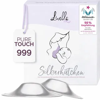 Livella | Silberhütchen Stillen - Made in Germany - für beanspruchten Brustbereich - schafft feuchtes Hautmilieu - Stillhütchen im Wochenbett & Stillzeit nach der Schwangerschaft