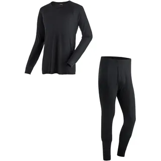 Maier Sports Adrian, Herren Wäsche-Set, Hochwertiges Wäsche-Set für kalte Wintertage beim Skifahren oder eisige Wandertouren, dryprotec Technologie, Atmungsaktiv, schwarz, XXL