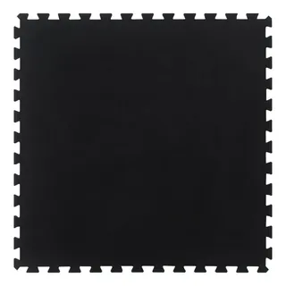 vidaXL Gummi-Bodenfliese Schwarz 12 mm 100x100 cm