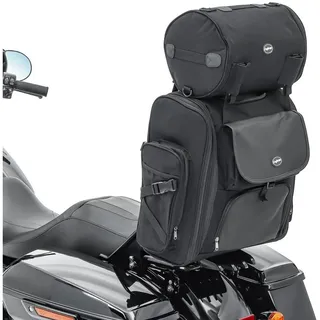 Craftride Sissybar Tasche mit Gepäckrolle Kompatibel mit Chopper Craftride SXL Hecktasche
