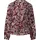 Strukturierte Viskosemix-Bluse mit All-over-Print Rot 46