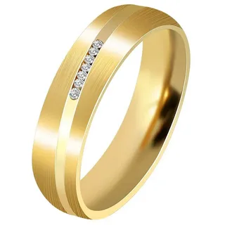 AKZENT Partnerring Aubrey Partnerring, Gr 8 - 62, simili, Verlobung, Ehe, Gravur, Damen Ring goldfarben 50