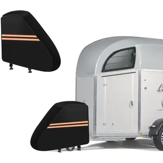 JOJOCY Deichselabdeckung für Pferdeanhänger, 600D Schutzhülle und Deichselabdeckung, vordere Abschleppabdeckung Schutz für die meisten Arten von Pferdeanhängern (S:90 x 60 x 15 cm)