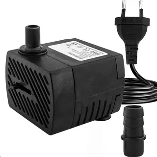 lntyq Mini Wasserpumpen(350L/H, 5W), Ultra Leise Aquarium pumpe mit hohem Hub, mit 1,3 m Netzkabel, 2 Düsen für Brunnen, Statuen, Hydrokultur