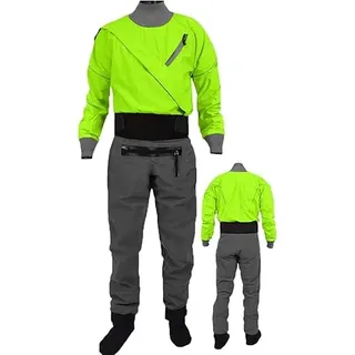 Trockenanzug Für Herren, Kajak, Leicht, 3-Lagig, Wasserdicht, Zum Paddeln, Angeln, Bootfahren, Kanufahren, Rafting, Tourengehen, Segeln,Green-XL