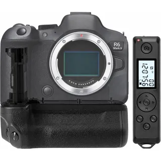 ayex Batteriegriff Kompatibel mit Canon EOS R5 R6 R6 Mark II Inkl. Timer-Fernauslöser wie BG-R10 kompakter Handgriff RC