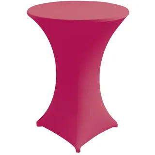 Gastro Uzal Hussen für Stehtische und Bistrotische Stretch Stehtischhussen überwurf (pink/Rose, Ø80-85)
