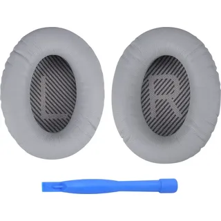 MMobiel Ersatz Ohrpolster für Bose QC35/QC35 II - Memory- Schaumstoff und Protein PU Kopfhörer Ohrpolster – Kopfhörer Ersatzpolster – Hellgrau
