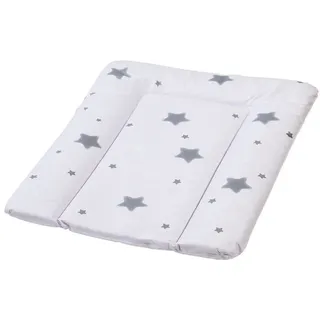 KiNDERWELT Wickelauflage Baby Wickelauflage Wickelauflage Stars weiß 70 x 50 Wickelunterlage, gepolstert weiß