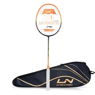 Badminton Racquet, Li-Ning Air Force 80 G2 Carbonfaser-Badmintonschläger mit kostenloser Vollhülle,