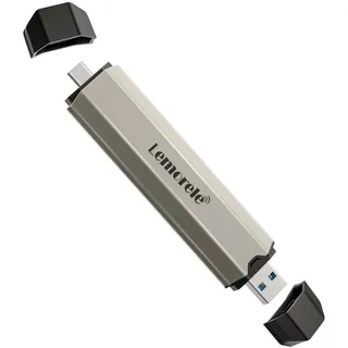 Lemorele M.2 NVMe SATA Gehäuse, USB 3.1 Gen 2 zu PCI-e Adapter für 2230/2242/2260/2280 M.2 NVMe/SATA SSDs (M-Key/M+B Key, 10Gbps)