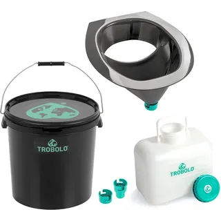 TROBOLO DIY Set – Mit Trenntoiletten Einsatz & Behältern in 3 Größen – Ideal zum Selbstbau einer Trockentrenntoilette