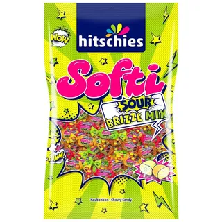hitschies Süßigkeit, hitschies Softi Sour Brizzl Mix Kaubonbons mit Brausekern 1000g