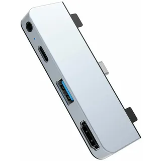 Hyper HD319E-SILBER HyperDrive 4-in-1 USB-C Hub Für iPad Pro - 3.5mm Audio, Power, USB-A 3.0- Silber