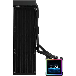 Lian Li HydroShift II LCD-S 360 Fanless Schwarz | 360 mm AiO-Wasserkühlung ohne Lüfter mit 3,4" IPS-Display – Breite CPU-Kompatibilität & flexible Kühlungsfreiheit