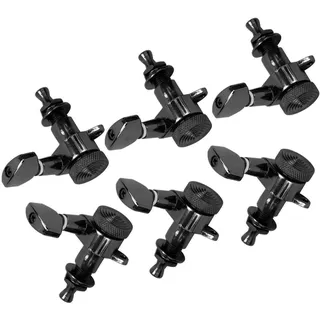 Locking Tuner, Vollmetall Guitar Locking Tuners Gitarre Stimmgerät Gitarren Stimmgerät Locking Mechaniken Machine Heads Tuning Pegs Set für Akustische Gitarre E-Gitarre (Schwarz)