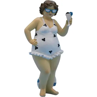 Pommerntraum ®| Sammlerfigur Dekofigur Moppelige Badelady - Maritime Badenixe - Damenfigur - Nana - Badezimmerdekoration