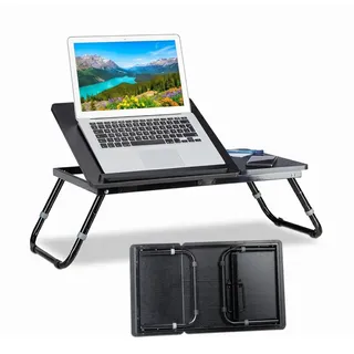 Relaxdays Laptoptisch fürs Bett schwarz