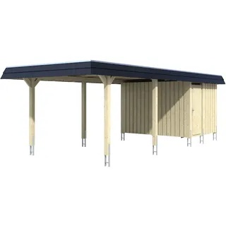 SKANHOLZ Skan Holz Carport Wendland mit Abstellraum 362 x 870 cm EPDM-Dach