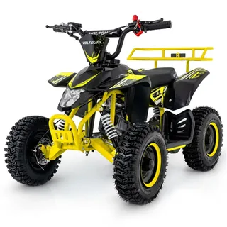 VOLTOURI Mini Quad 49cc Kinder ATV Benzinquad Offroad 37 km/h E-Start Gelb - Gelb