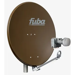 Fuba DAL 804 B Sat Anlage Antenne Schüssel Spiegel Alu Braun Quad LNB DEK 417 4 Teilnehmer (HDTV-, 4K, 3D-kompatibel)