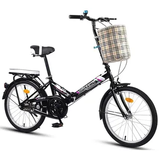 ZLYJ Faltrad Für Erwachsene 20-Zoll-Faltrad Mit Variabler Geschwindigkeit Faltbare Herren-Damen-Fahrräder, Geeignet Für Outdoor-Ausflüge A,20 in
