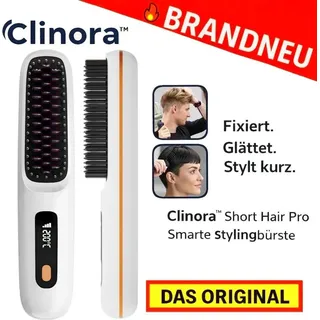 ClinoraTM Short Hair Pro – Smarte Stylingbürste für präzises Kurzhaar-Styling: Weiß