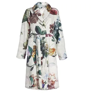 ESSENZA Bademantel Fleur Ecru, L - 100% Polyester - Blumen Pfingstrosen Tulpen - L