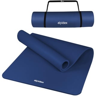 ALPIDEX Yogamatte Extra Dick 1,5cm Gymnastikmatte 3 Verschiedene Größen Rutschfest Phthalatfrei Fitness Matte Turnen Pilates Sport Physio HiiT Yoga Isomatte, Farbe:Blue, Maße:190 x 100 x 1.5 cm